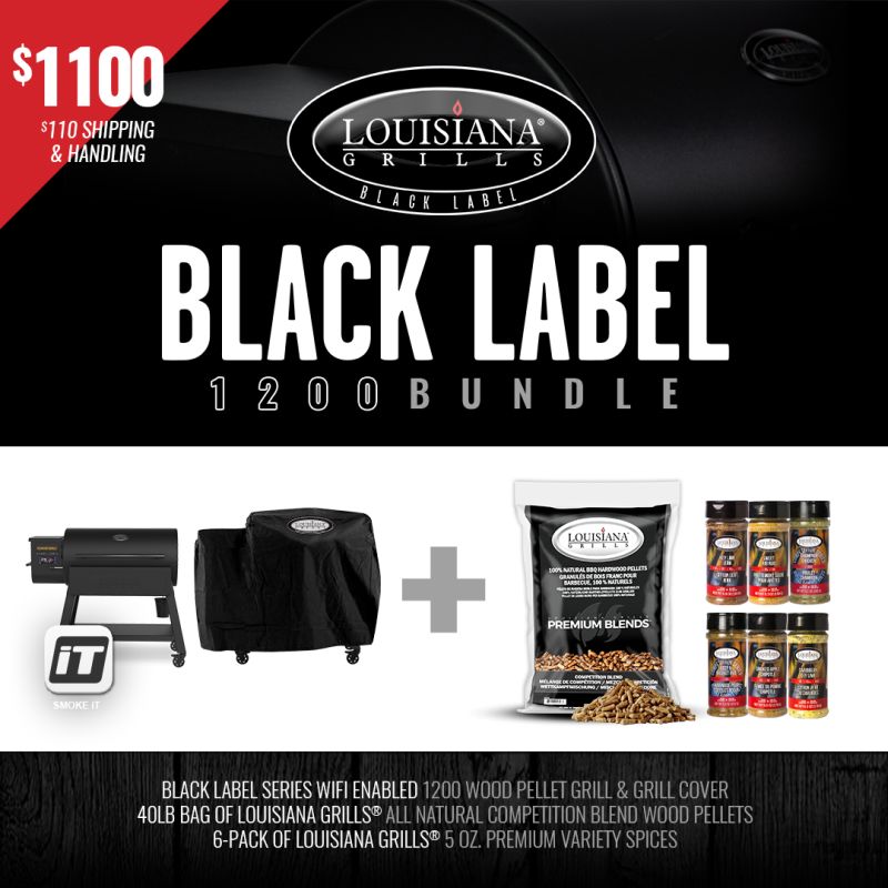 Black label series 1200 grill bundle Louisiana Pellet Grills Miami FL