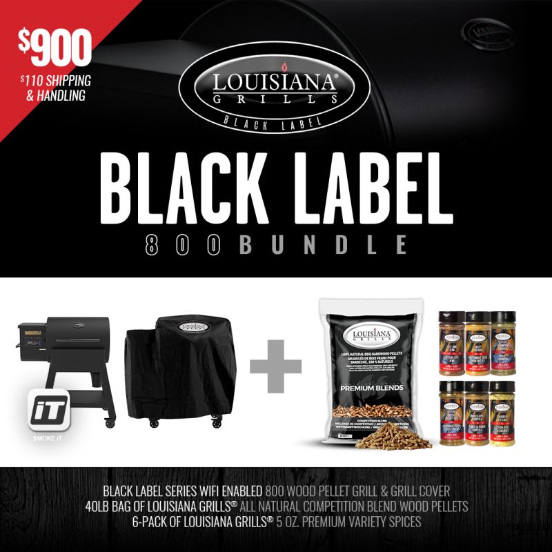 Black label series 800 grill bundle Louisiana Pellet Grills Miami FL